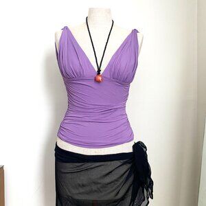 Carmen Marc Valvo Purple 2-Peice Bikini